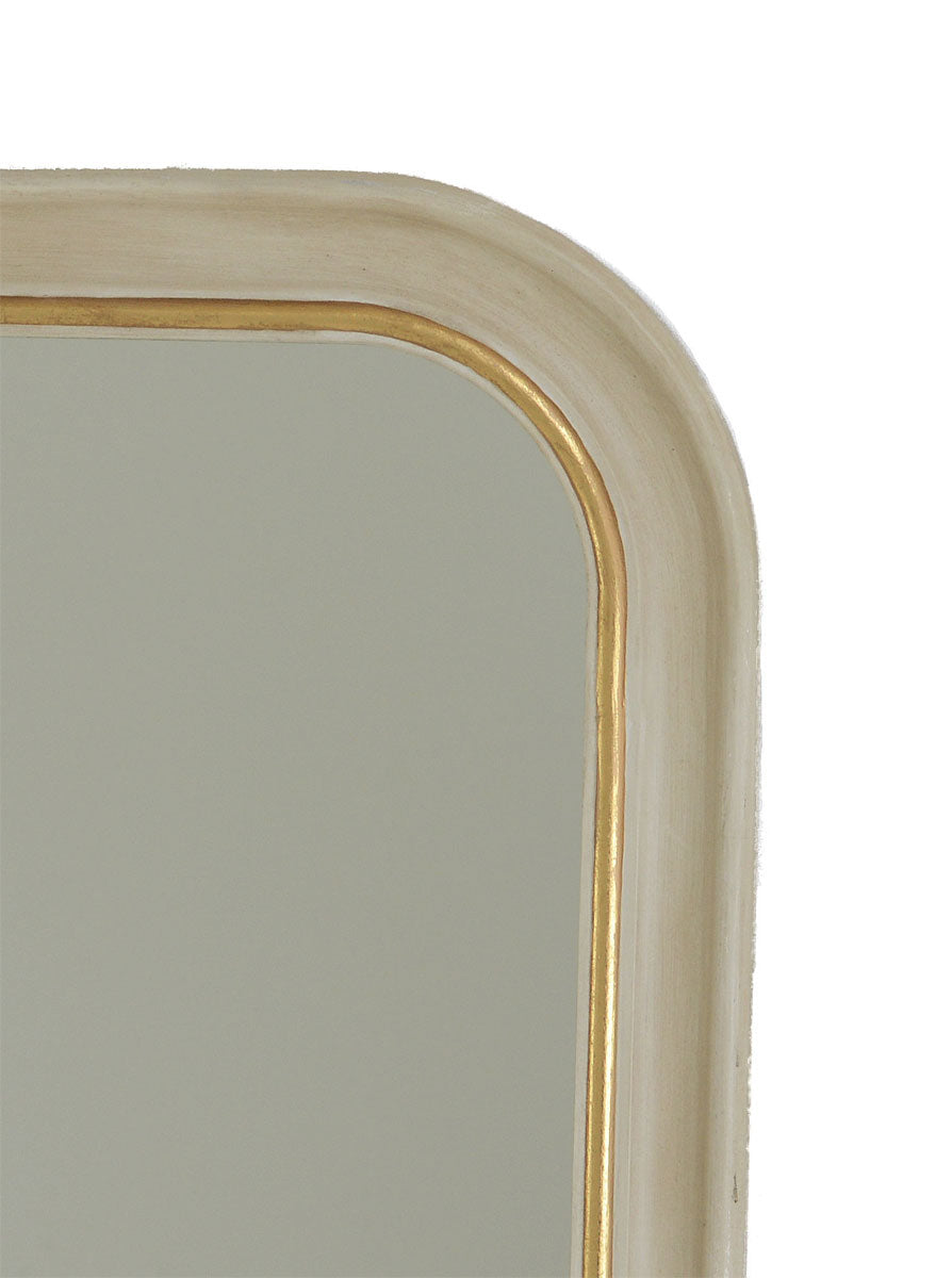 White and Gold Louis Philippe Wall Mirror