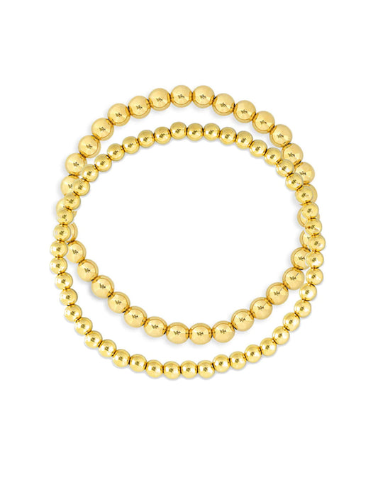 Gold Bead Stackable 4mm & 5mm Set