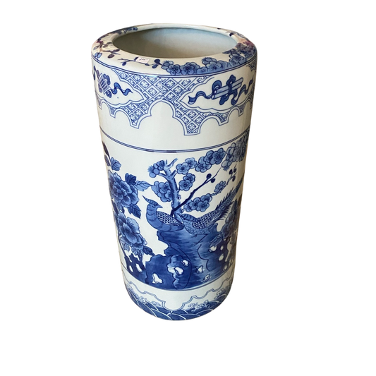 Blue Ceramic Umbrella Stand