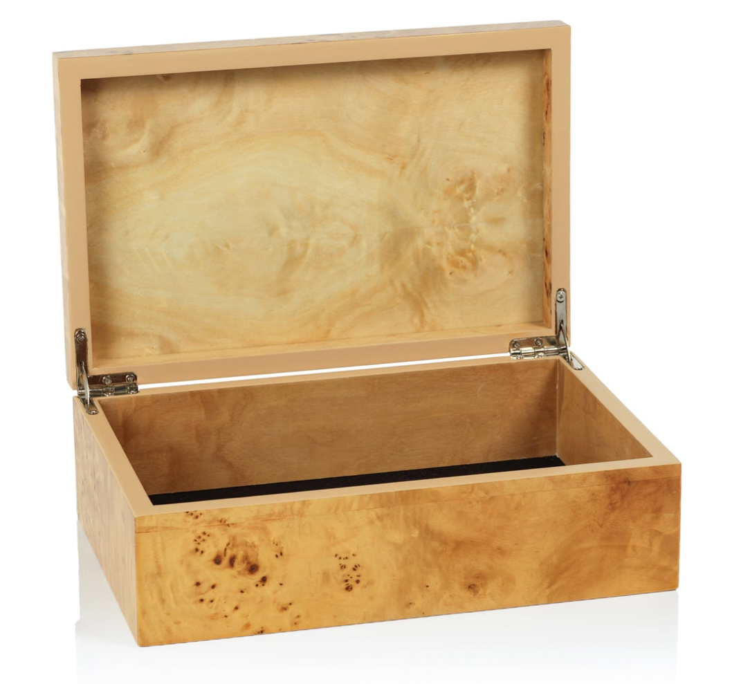 Burl Wood Box: Small/Large