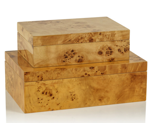 Burl Wood Box: Small/Large
