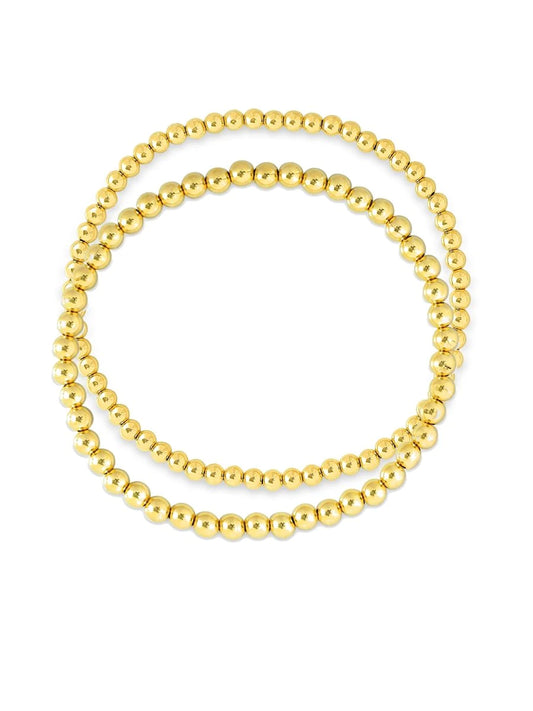 Gold Bead Stackable 3mm & 4 mm Set